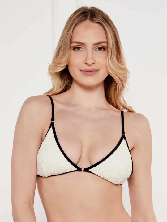 Zdjęcie produktu Karl Lagerfeld Góra od bikini kremowy