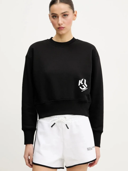 Zdjęcie produktu Karl Lagerfeld Jeans bluza damska z bawełną czarny