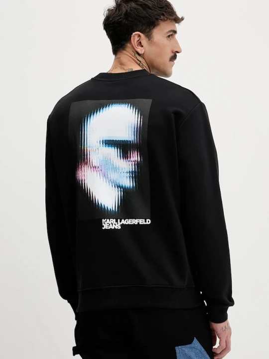 Zdjęcie produktu Karl Lagerfeld Jeans bluza bawełniana czarny