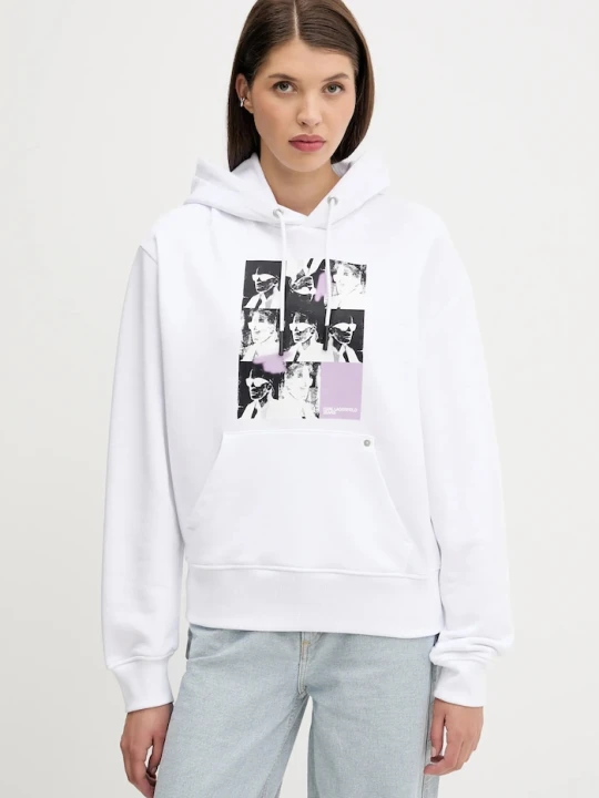 Zdjęcie produktu Karl Lagerfeld Jeans bluza bawełniana biały