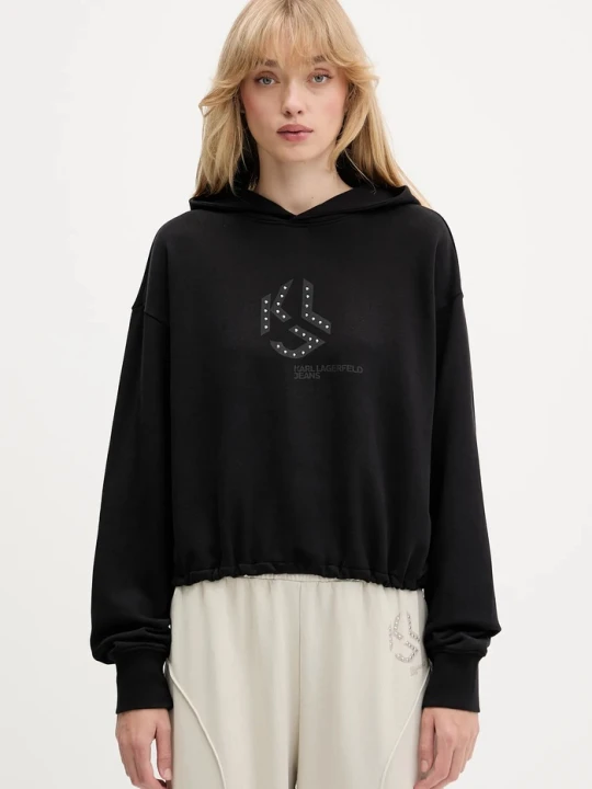 Zdjęcie produktu Karl Lagerfeld Jeans bluza bawełniana czarny