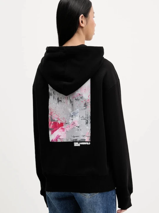 Zdjęcie produktu Karl Lagerfeld Jeans bluza bawełniana czarny
