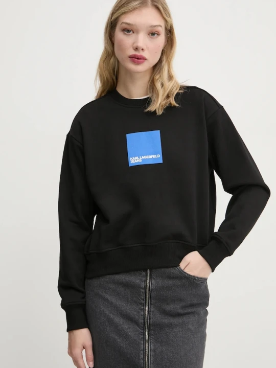 Zdjęcie produktu Karl Lagerfeld Jeans bluza bawełniana czarny