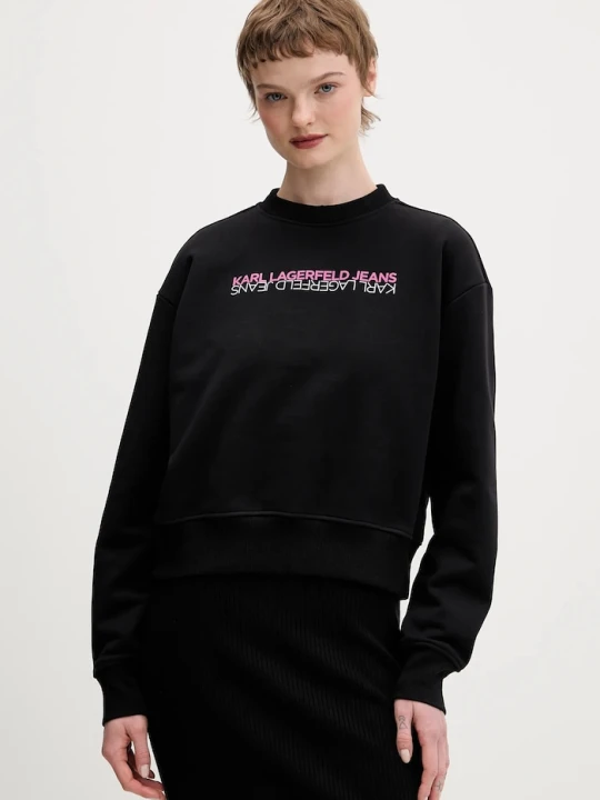 Zdjęcie produktu Karl Lagerfeld Jeans bluza bawełniana czarny