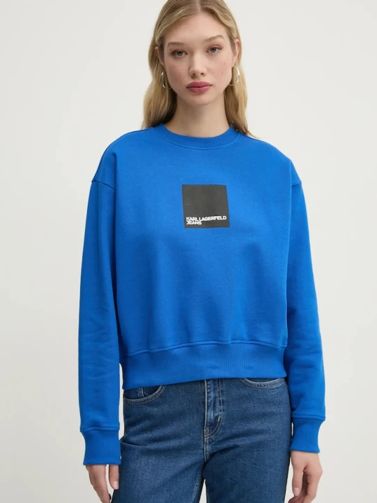 Zdjęcie produktu Karl Lagerfeld Jeans bluza bawełniana niebieski