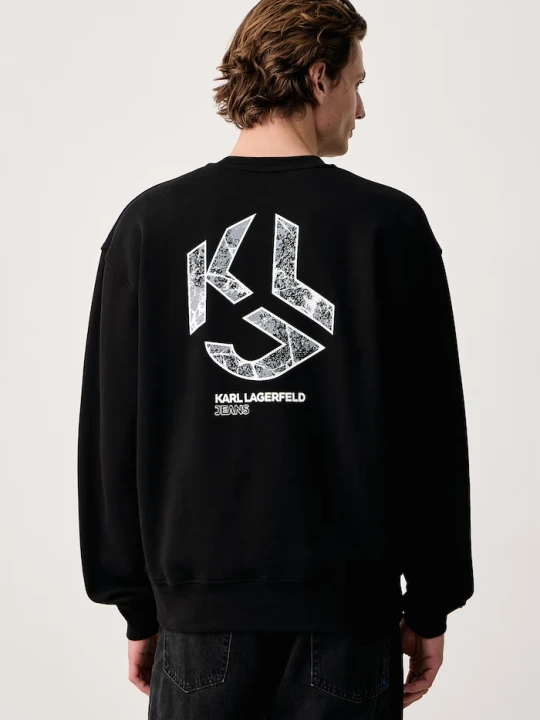 Zdjęcie produktu Karl Lagerfeld Jeans bluza męska bawełniana czarny