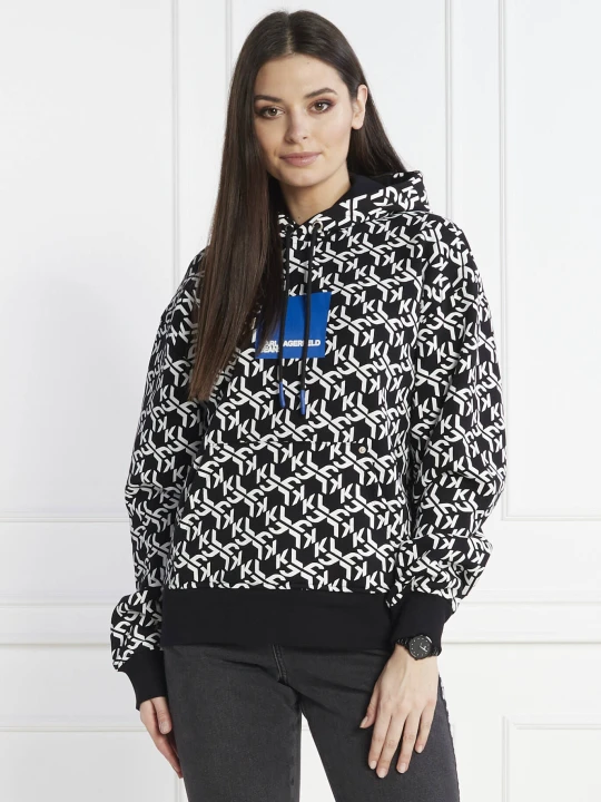 Zdjęcie produktu Karl Lagerfeld Jeans Bluza monogram | Relaxed fit czarny