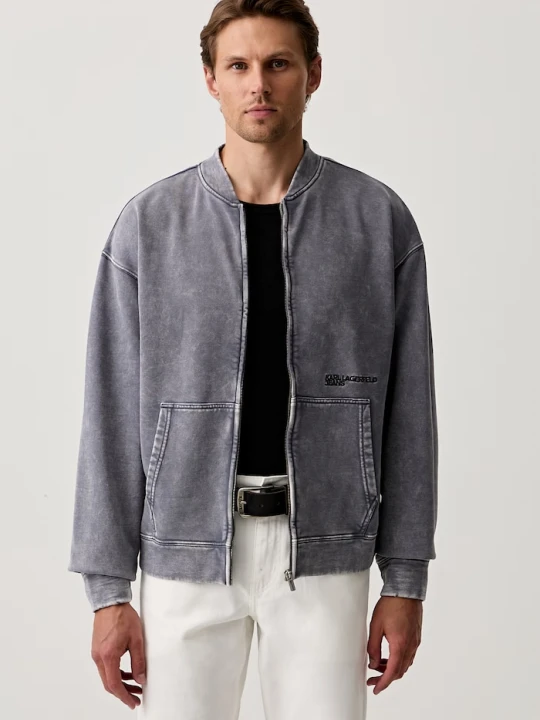 Zdjęcie produktu Karl Lagerfeld Jeans bluza rozpinana męska bawełniana niebieski