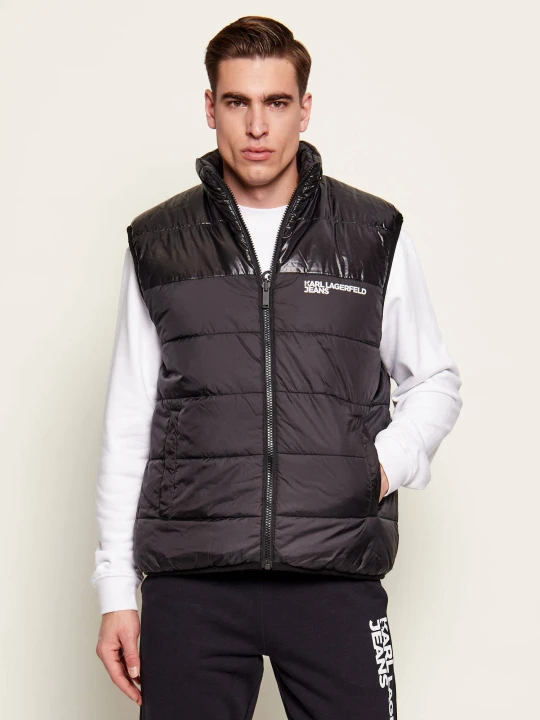 Zdjęcie produktu Karl Lagerfeld Jeans Dwustronny bezrękawnik | Regular Fit czarny