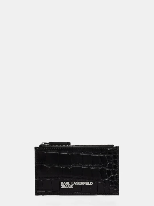 Zdjęcie produktu Karl Lagerfeld Jeans etui na klucze damskie z imitacji skóry czarny