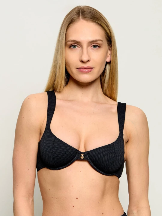 Zdjęcie produktu Karl Lagerfeld Jeans Góra od bikini Hotel Karl czarny