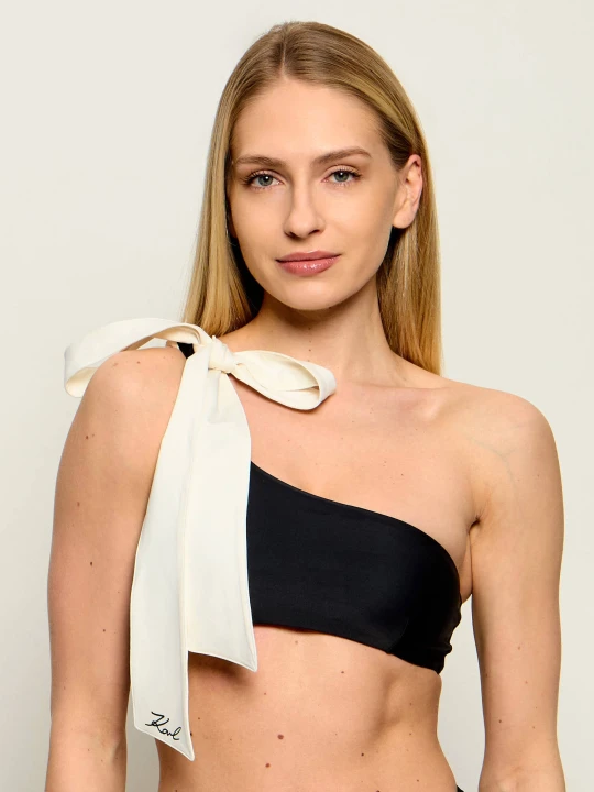 Zdjęcie produktu Karl Lagerfeld Jeans Góra od bikini Karl Bow czarny