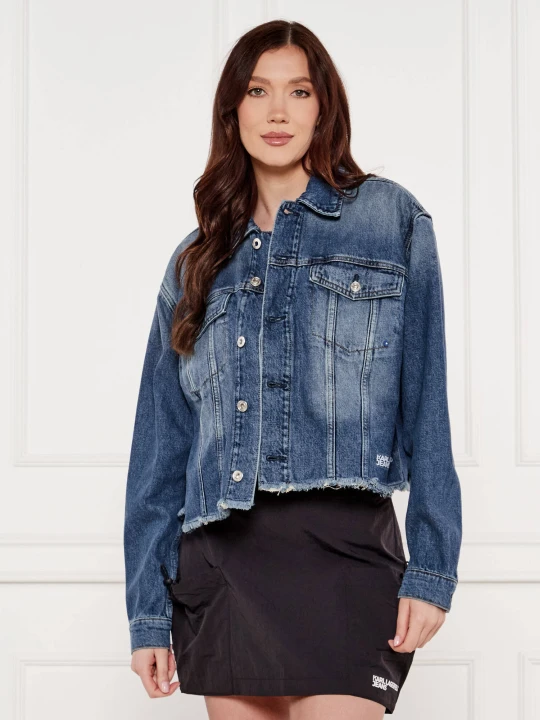Zdjęcie produktu Karl Lagerfeld Jeans Jeansowa kurtka | Relaxed fit granatowy