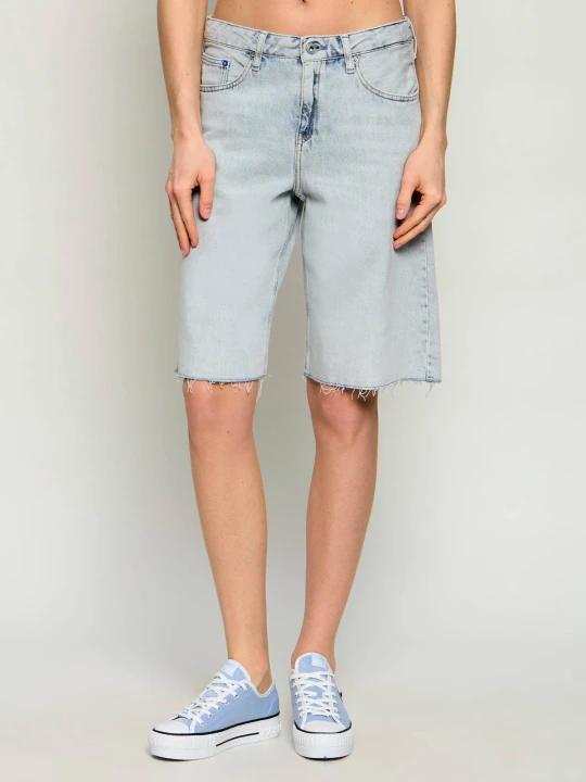 Zdjęcie produktu Karl Lagerfeld Jeans Jeansowe bermudy | Relaxed fit błękitny