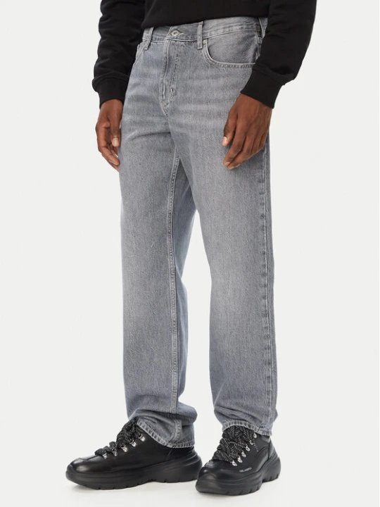 Zdjęcie produktu Karl Lagerfeld Jeans Jeansy B4M10027 Szary Straight Leg