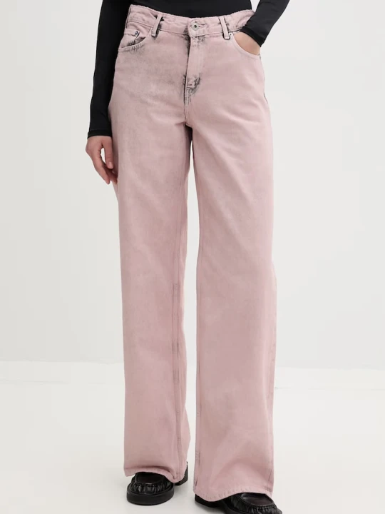Zdjęcie produktu Karl Lagerfeld Jeans jeansy relaxed fit damskie różowy