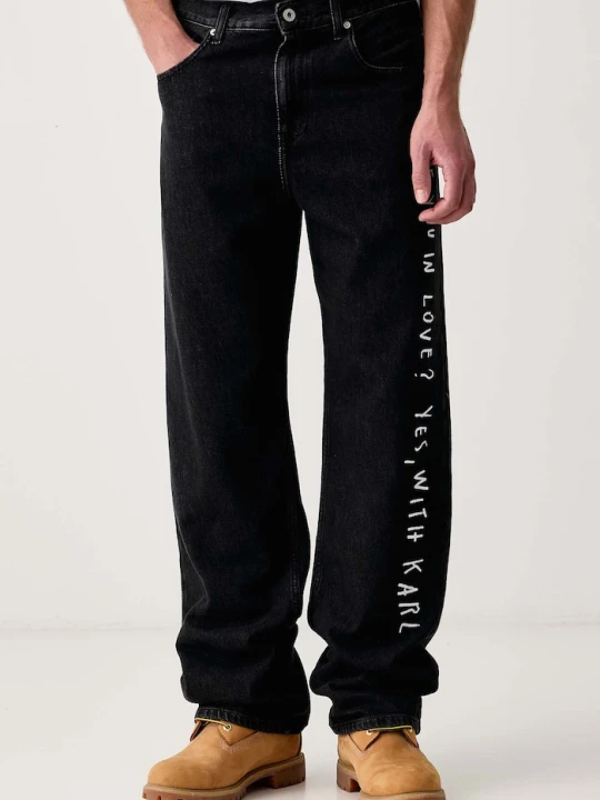 Zdjęcie produktu Karl Lagerfeld Jeans jeansy relaxed fit męskie x Pietro Terzini czarny