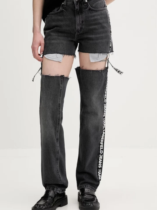 Zdjęcie produktu Karl Lagerfeld Jeans jeansy straight damskie szary