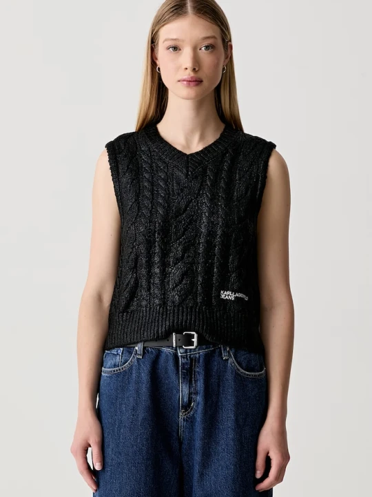 Zdjęcie produktu Karl Lagerfeld Jeans kamizelka damska czarny