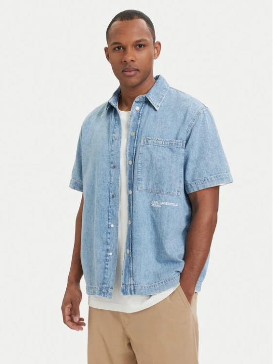 Zdjęcie produktu Karl Lagerfeld Jeans Koszula jeansowa B2M16013 Niebieski jasny Regular Fit
