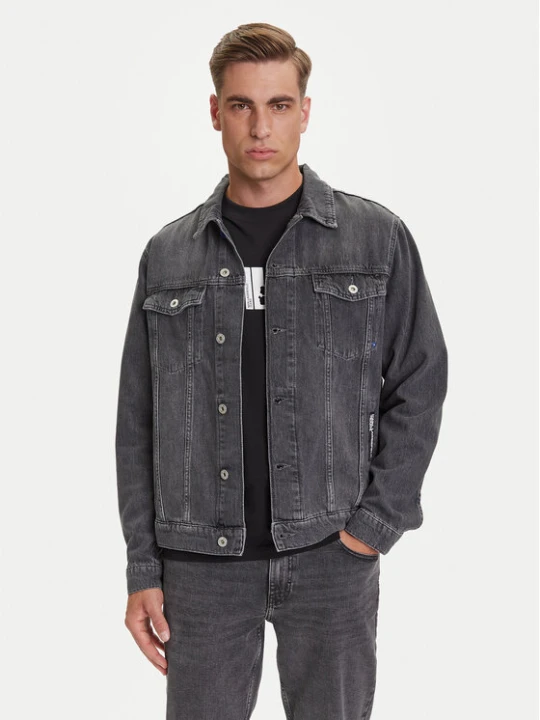 Zdjęcie produktu Karl Lagerfeld Jeans Kurtka jeansowa A3M14062 Szary Regular Fit