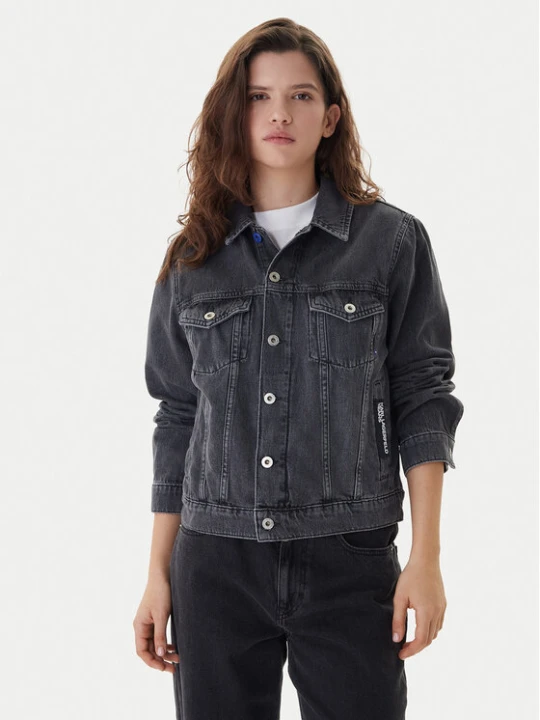 Zdjęcie produktu Karl Lagerfeld Jeans Kurtka jeansowa A3W14063 Szary Regular Fit