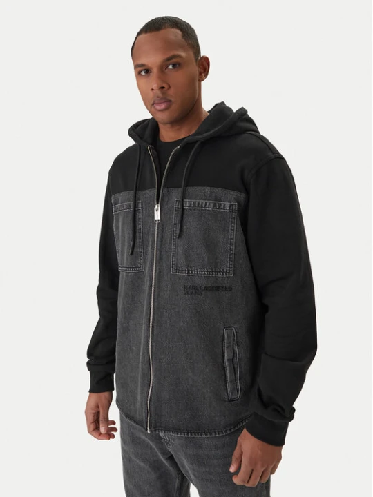 Zdjęcie produktu Karl Lagerfeld Jeans Kurtka jeansowa B1M14044 Szary Regular Fit