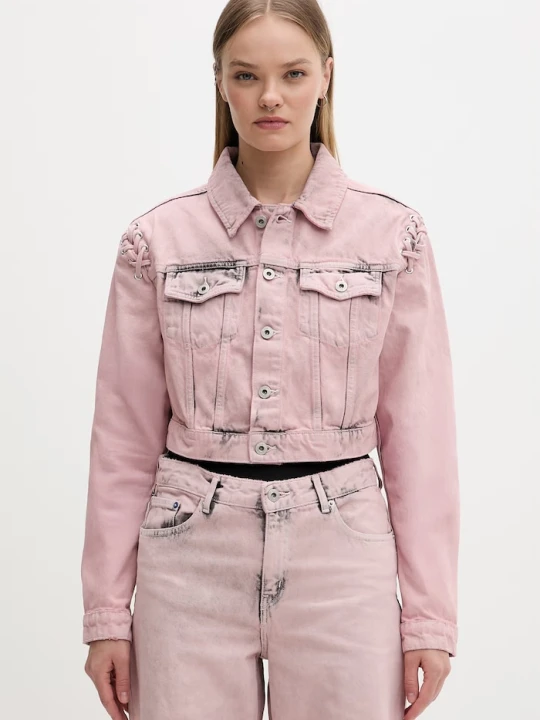 Zdjęcie produktu Karl Lagerfeld Jeans kurtka jeansowa damska różowy