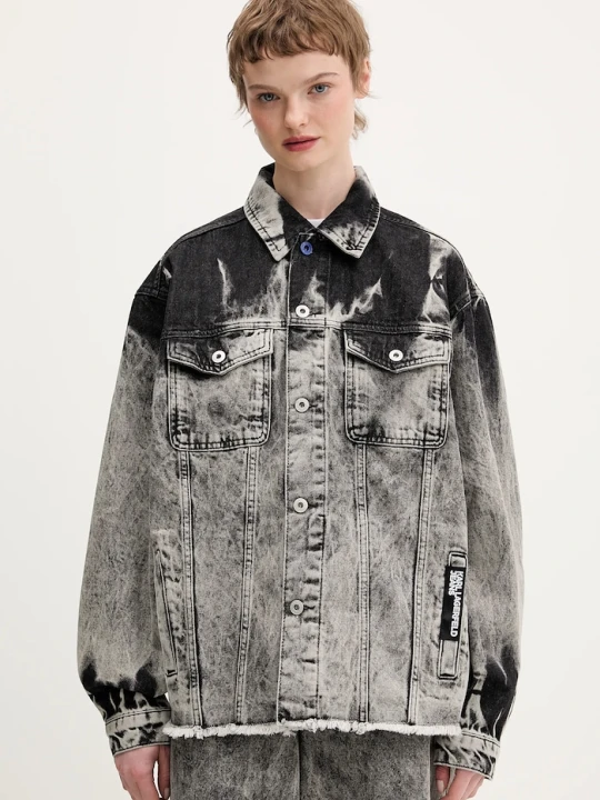 Zdjęcie produktu Karl Lagerfeld Jeans kurtka jeansowa szary