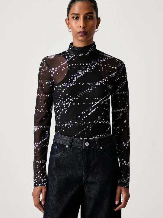 Zdjęcie produktu Karl Lagerfeld Jeans longsleeve damski czarny
