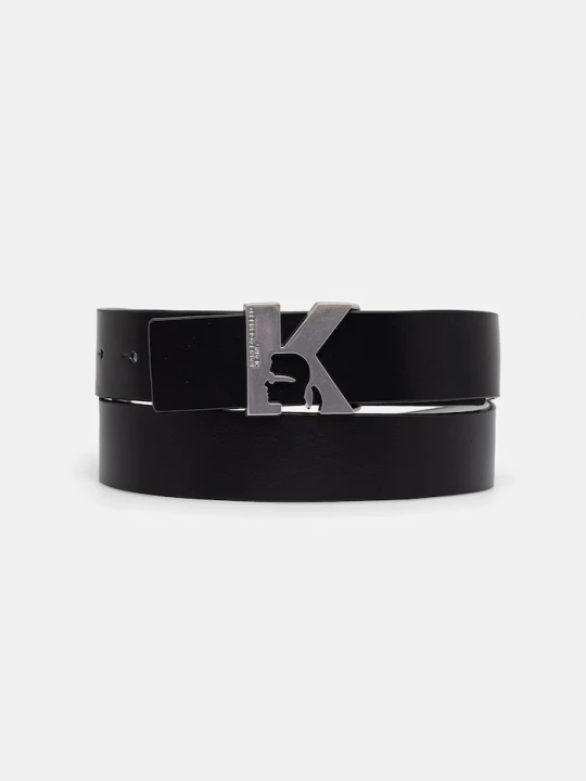 Zdjęcie produktu Karl Lagerfeld Jeans pasek dwustronny damski skórzany czarny