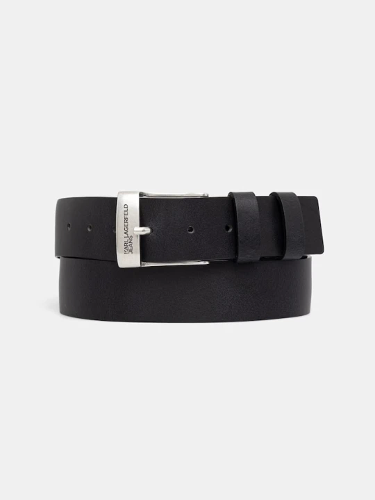 Zdjęcie produktu Karl Lagerfeld Jeans pasek męski skórzany czarny