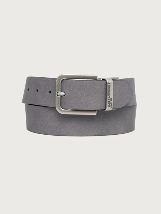 Zdjęcie produktu Karl Lagerfeld Jeans pasek męski skórzany szary