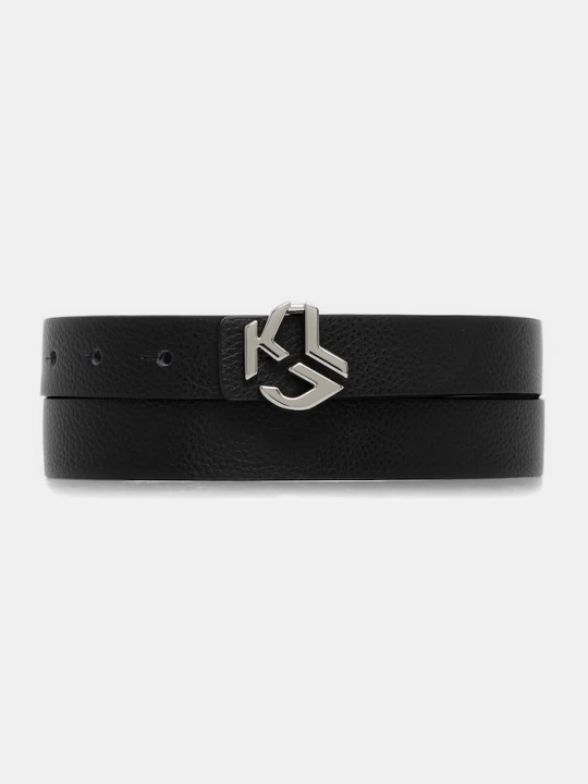 Zdjęcie produktu Karl Lagerfeld Jeans pasek skórzany dwustronny czarny