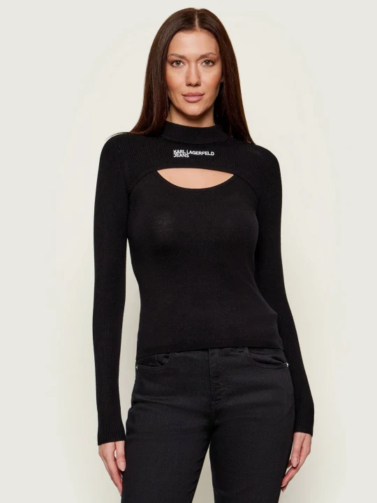 Zdjęcie produktu Karl Lagerfeld Jeans Półgolf | Slim Fit czarny