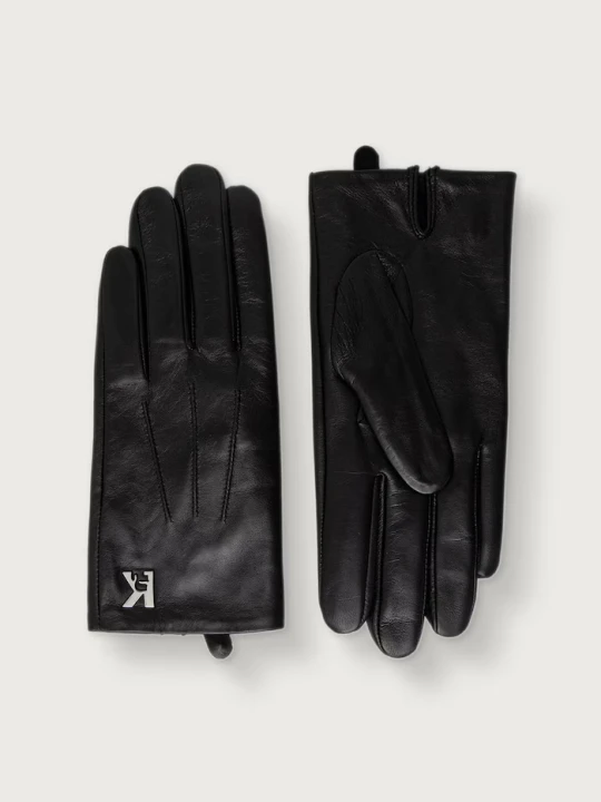 Zdjęcie produktu Karl Lagerfeld Jeans rękawiczki skórzane czarny