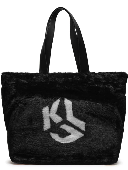 Zdjęcie produktu Karl Lagerfeld Jeans Shopperka | shearling czarny