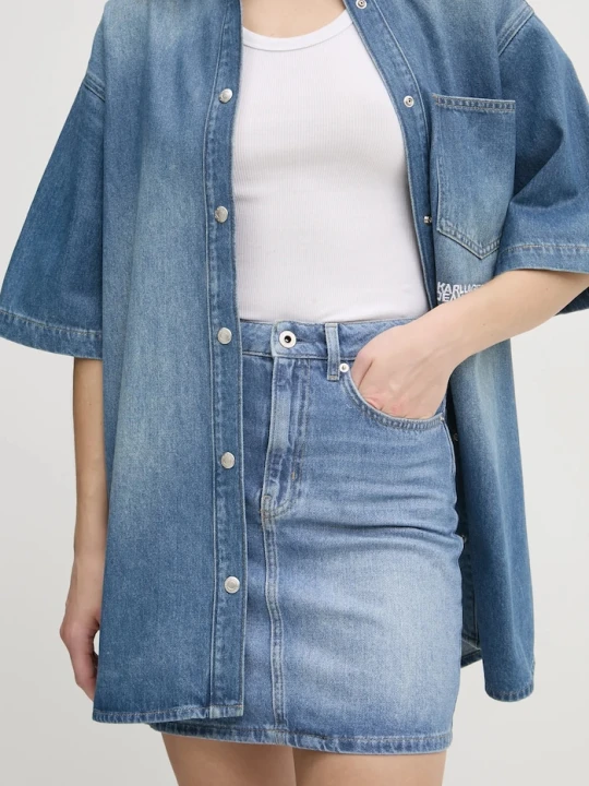Zdjęcie produktu Karl Lagerfeld Jeans spódnica jeansowa niebieski