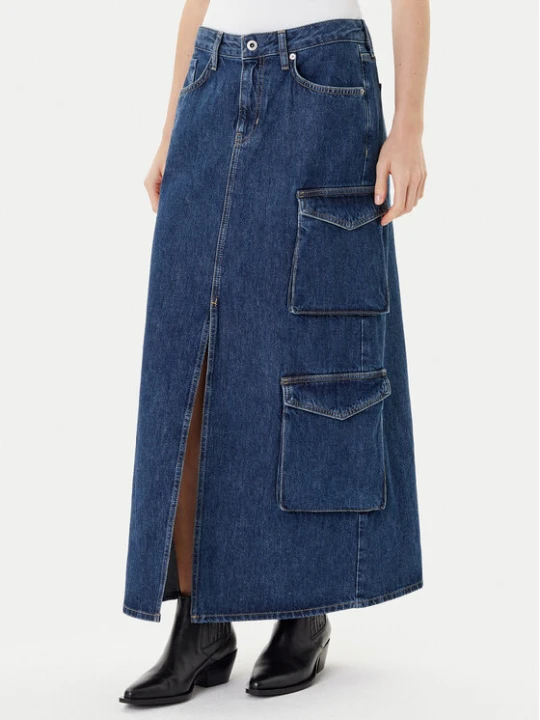 Zdjęcie produktu Karl Lagerfeld Jeans Spódnica jeansowa A3W12011 Niebieski Regular Fit