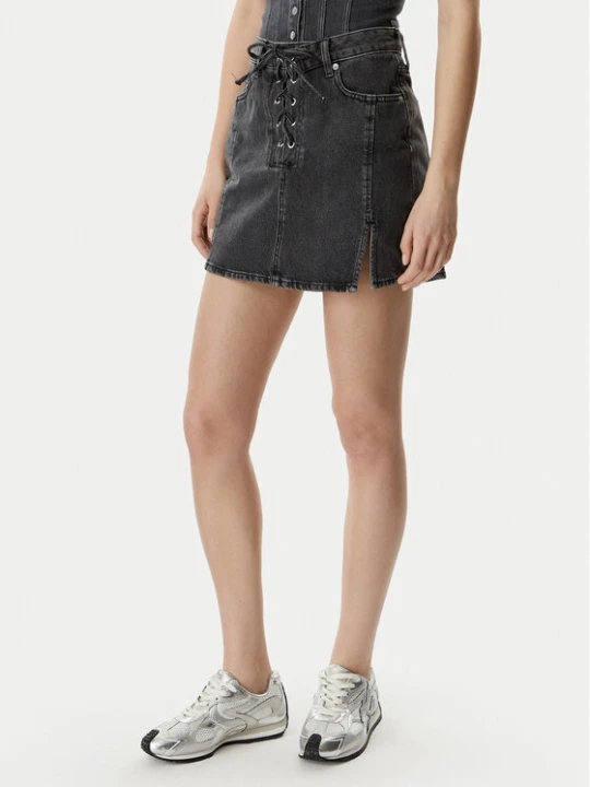 Zdjęcie produktu Karl Lagerfeld Jeans Spódnica jeansowa B2W12021 Czarny Regular Fit