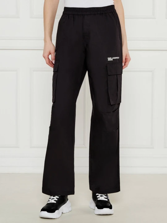 Zdjęcie produktu Karl Lagerfeld Jeans Spodnie cargo | flare fit czarny