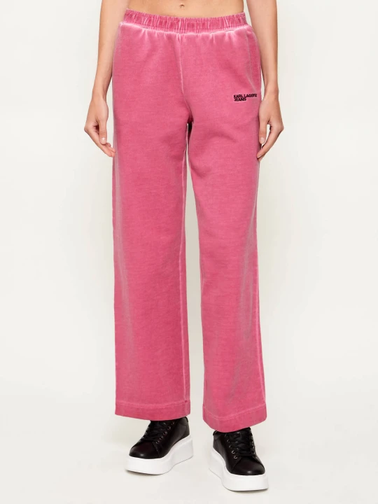 Zdjęcie produktu Karl Lagerfeld Jeans Spodnie dresowe | Relaxed fit różowy
