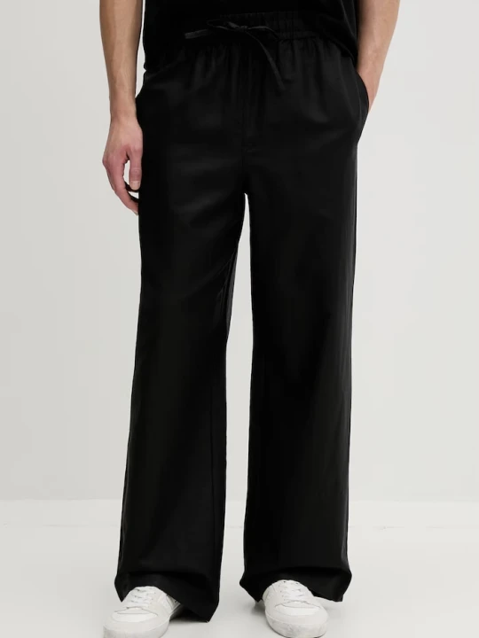 Zdjęcie produktu Karl Lagerfeld Jeans spodnie męskie z lnem czarny