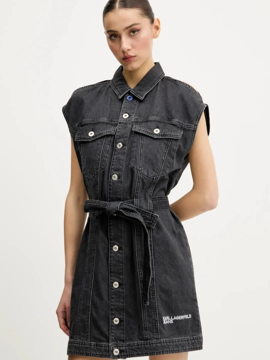 Zdjęcie produktu Karl Lagerfeld Jeans sukienka jeansowa czarny
