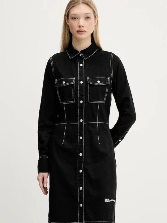 Zdjęcie produktu Karl Lagerfeld Jeans sukienka jeansowa czarny