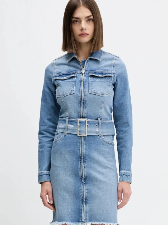 Zdjęcie produktu Karl Lagerfeld Jeans sukienka jeansowa niebieski