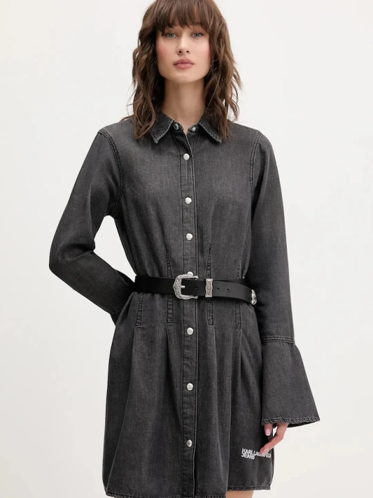 Zdjęcie produktu Karl Lagerfeld Jeans sukienka jeansowa szary