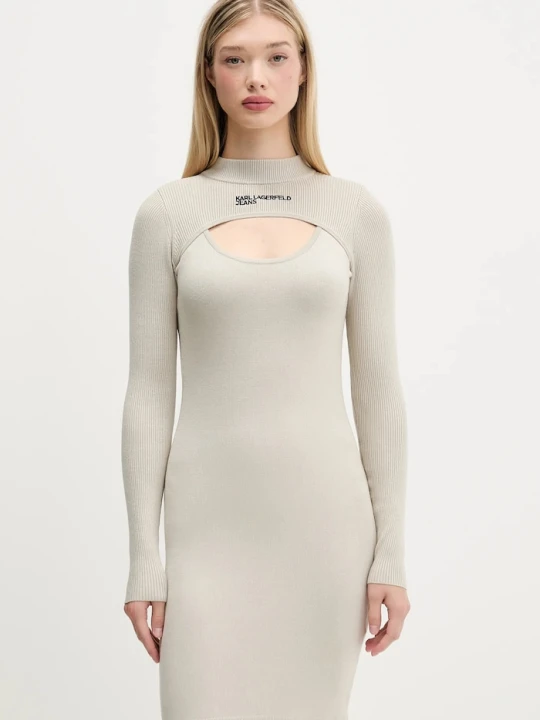 Zdjęcie produktu Karl Lagerfeld Jeans sukienka beżowy