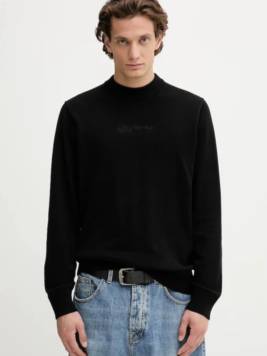 Zdjęcie produktu Karl Lagerfeld Jeans sweter bawełniany czarny