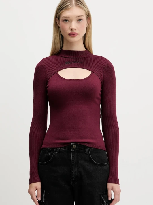 Zdjęcie produktu Karl Lagerfeld Jeans sweter bordowy